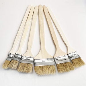 Pinceaux de peinture à long manche en bois pour le traitement des murs Pinceau de peinture de <span class=keywords><strong>radiateur</strong></span> plié Pinceau de <span class=keywords><strong>radiateur</strong></span> à poils naturels - Product Image 3