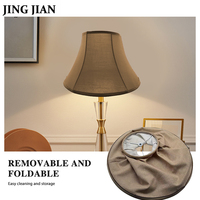Abat-jour en tissu de forme conique détachable pliable pour décoration intérieure moderne abat-jour de table en tissu élégant pour l'éclairage de bureau