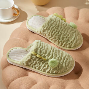 Pantuflas de Pareja con Diseño de Dibujos Animados, Suaves, para Interiores, de Algodón Afelpado, Antideslizantes, para Verano y Otoño - Product Image 2