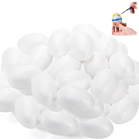 Boule d'œuf en mousse de polystyrène pour la décoration de Noël ou de Pâques, bricolage, artisanat blanc