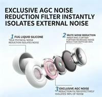 Bouchons d'oreilles en silicone de haute qualité pour concerts, vente en gros, réduction du bruit, pour concerts de musique, sommeil, étanches