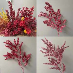 Venta al por mayor Salón Techo Flor falsa Simulación Hortensia Vino Rojo Peonía Flor roja Simulación Boda - Product Image 2