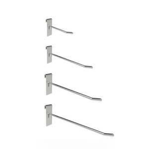 Panel de Rejilla Metálica Cromada, Exhibidor de Pared, Panel de Acero Inoxidable con Ganchos, Altura Ajustable, Estante Decorativo, Fácil Montaje - Product Image 3