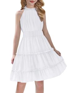 Nuovo Arrivo 2026: Abito da Donna Senza Maniche con Collo Halter, Traspirante, Antirughe, Tinta Unita, Plissettato, Lunghezza al Ginocchio - Product Image 6