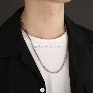 Venta al por mayor personalizado <span class=keywords><strong>14K</strong></span> 18K chapado en <span class=keywords><strong>oro</strong></span> collar <span class=keywords><strong>de</strong></span> <span class=keywords><strong>cadena</strong></span> a granel <span class=keywords><strong>de</strong></span> acero inoxidable trenzado <span class=keywords><strong>oro</strong></span> cuerda <span class=keywords><strong>cadena</strong></span> para hombres mujeres fabricación <span class=keywords><strong>de</strong></span> joyas - Product Image 6