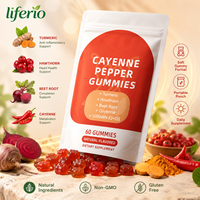 Gummies à l'extrait de piment et d'herbes Liferio - Soutien digestif - Formule végétalienne et naturelle