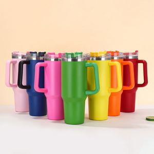 Taza de Café Clásica en Stock, Termo de Acero Inoxidable 304 con Aislamiento al Vacío, Vaso Portátil con Asa de 40 Oz - Product Image 2