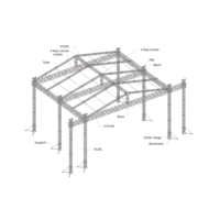 Trusses en aluminium robustes pour événements, système de trusses de scène en aluminium à haute capacité de charge pour concerts, mariages, expositions
