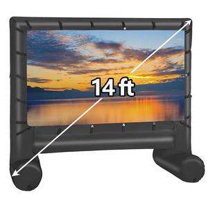 Écran de projection gonflable autoportant à cadre noir avec pied de <span class=keywords><strong>support</strong></span> arrière intégré, tissu de projection anti-plis - Product Image 5