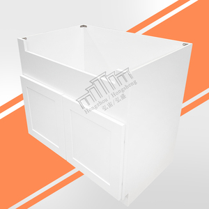 Armoires Shaker blanches en bois américain à vendre 36 "L X 34.5" H X 24 "<span class=keywords><strong>D</strong></span> Armoire <span class=keywords><strong>d</strong></span>'évier de ferme pour la cuisine Tablier au design moderne Armoire de base pour évier - Product Image 3