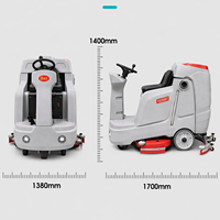 DIKE 1020BT Mesin Pembersih Lantai Tipe Ride-on Lebar 1020mm Tangki 210L 8160/H Pembersihan Air Dingin Operasi Mudah Baru 36V Garansi 1 Tahun
