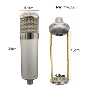 Microfono a Condensatore Professionale Shell U2247 con Corpo in Alluminio per Registrazione, Trasmissione dal Vivo e <span class=keywords><strong>Karaoke</strong></span> con SNR di 100dB - Product Image 6