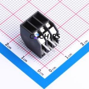JL212S-35003B01 Spring Terminal Block Through hole Component (THT),P=3.5mm Connector 1x3P 3.5mm Black Through Hole - Product Image 2