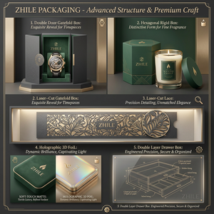 Boîte à rabat magnétique <span class=keywords><strong>de</strong></span> luxe personnalisée pour huiles essentielles, cosmétiques, flacons compte-gouttes, emballage écologique recyclable avec insert - Product Image 3