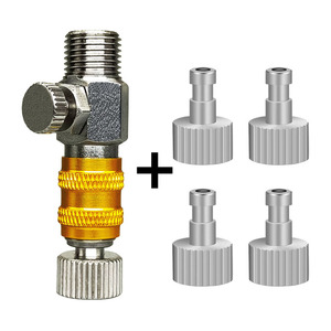 Pneumatic <b>Quick</b> <b>Connector</b> 6 Mm 1/4 Inch Brass Airflow Adjustment Coupling With 4 Male Fittings For Pneumatic Tools - Product Image 4