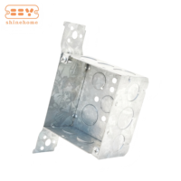 Boîte électrique métallique carrée de 4 pouces 52171W-FS avec support CV