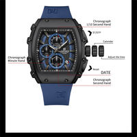 Jam Tangan Pria NAVIFORCE 8070 Kustom Pabrik, Reloj De Lujo Berkualitas Tinggi, Merek Asli, Model Barrel dengan Tali Silikon