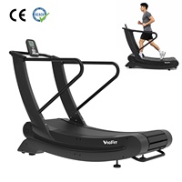 Caminadora Curva VIGFIT para Entrenamiento Cardiovascular, 6 Niveles de Resistencia Ajustable, Pantalla LCD, Máquina para Correr Comercial para Gimnasio