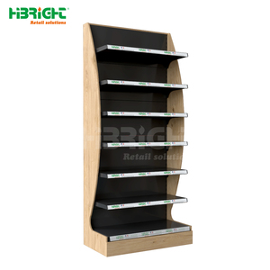 Estantería de Exhibición de Una Sola Cara Highbright de Acero y Madera para Tiendas Minoristas, Supermercados y Tiendas de Abarrotes - Product Image 3