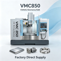 Centre d'usinage vertical CNC VMC850 haute performance, système de commande Mitsubishi M80, fraiseuse 3 axes BT40 pour moules et matrices