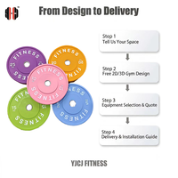 Disco de Peso para Parachoques de Colores Pastel con Superficie Recubierta y Anillo Central, Estructura Duradera para Equipos Profesionales de Gimnasio y Fitness