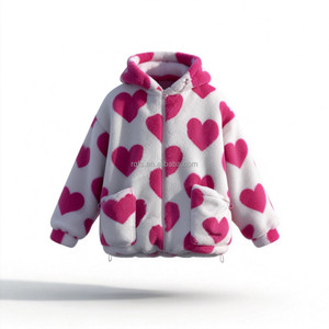 Nouvelle <span class=keywords><strong>veste</strong></span> sweat à capuche décontractée épaisse en <span class=keywords><strong>peluche</strong></span> imprimée et teinte pour <span class=keywords><strong>femme</strong></span>, style européen et américain, collection automne-hiver - Product Image 1