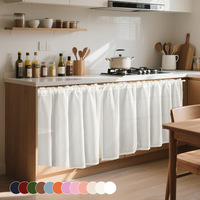 Rideau de cuisine Aodu pour sous-évier, avec volants, installation facile, anti-poussière, 12 couleurs, lavable, vente en gros, direct usine
