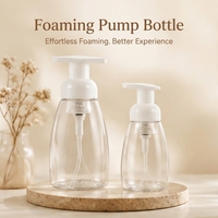 Vente en gros de flacons pompe ovales en PET pour mousse, 250 ml, 300 ml, taille personnalisée, distributeur de savon liquide moussant en plastique rechargeable, pour tampons