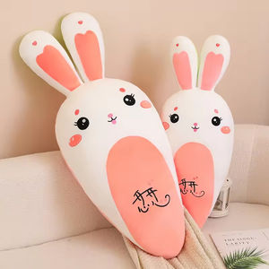 HECION 2025 nouveau lapin personnalisé en <span class=keywords><strong>peluche</strong></span> <span class=keywords><strong>peluche</strong></span> lapins jouet heureux <span class=keywords><strong>navet</strong></span> lapin jeter oreiller - Product Image 1