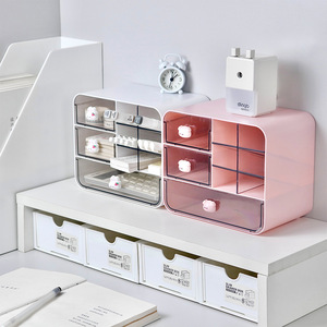 Desktop <b>Storage</b> <b>Box</b> <b>Drawer</b> Style Rectangle Multifunctional Neatening Organizer For Desk Stationery Cosmetics Pen Holder - Product Image 1