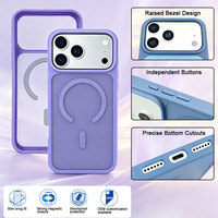 Coque de téléphone magnétique fine et antichoc à toucher soyeux mat pour iPhone 18/17/16 Pro Max avec cadre de caméra surélevé et découpe précise