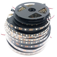 Bande LED de voiture SPI WS2812 de haute qualité, 5V USB IP30, cuivre 5050LED RGBIC, pixels numériques flexibles, lumière LED