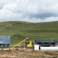 Centrale à béton mobile inclinée compactée à bande transporteuse, petite centrale à béton électrique 50m³/h 75m³/h, fabricant certifié CE