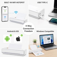Imprimante portable ultra-légère, imprimante jet d'encre sans fil avec batterie rechargeable pour les voyages légers