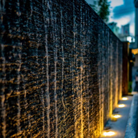 Cascade artificielle, rideau d'eau à circulation d'eau intelligente, décoration de jardin extérieur