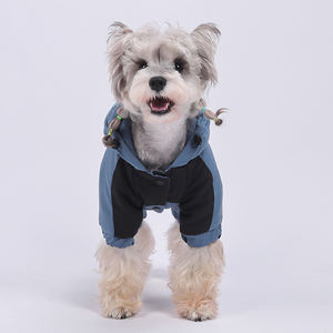 Persediaan hewan peliharaan modis mewah pakaian anjing mantel lucu pakaian desainer merek untuk pakaian anjing jaket ritsleting bertudung - Product Image 2