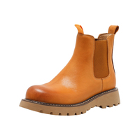 Bottes mi-mollet en cuir véritable pour femmes, à lacets élastiques - Bottes de cow-boy occidentales confortables et respirantes pour l'automne