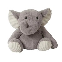 Jouets en peluche lestés en forme d'éléphant à longue nez doux et personnalisés en gros pour soulager l'anxiété et le confort