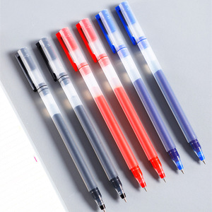 Bolígrafos de punta redonda con tinta negra, roja y azul, cuerpo de plástico, punta de bala, útiles escolares y de oficina - Product Image 2