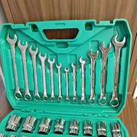 Juego de Herramientas Manuales OEM de 37 Piezas CR-V, Juego de Llaves Combinadas con Vasos Métricos para Reparaciones Mecánicas en Vehículos y Hogar
