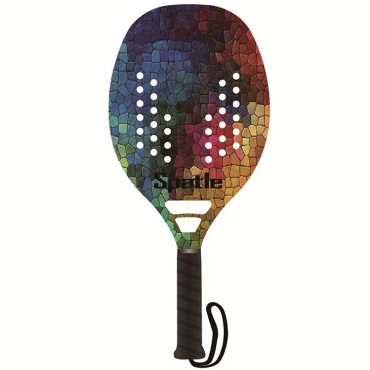 Fábrica Preço Custom Outdoor Carbon Fiber Beach Tennis Racket e Paddle Racquet Tennis
