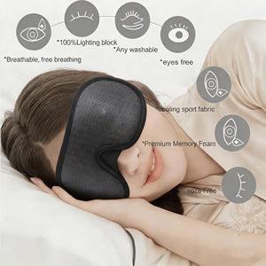 Masque de sommeil 3D avec coupelles oculaires profondes, échantillonnage personnalisé en 5 jours, sans pression sur les cils, pour voyage et usage nocturne - Product Image 6