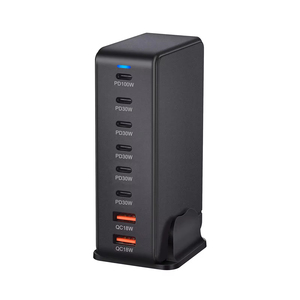 <span class=keywords><strong>Chargeur</strong></span> de bureau USB-C 200W QC3.0 à charge rapide 2 ports avec technologie GaN pour ordinateur portable, sortie 5V/<span class=keywords><strong>3A</strong></span>, protection OTP - Product Image 3