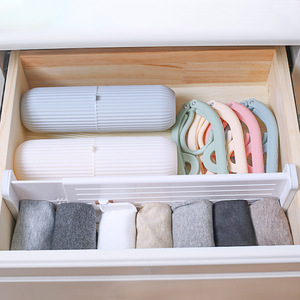 <b>Drawer</b> Organizer <b>Plastic</b> Adjustable Divider For Clothing <b>Storage</b> Wardrobe Cabinet Desktop Organization White And Gray - Product Image 3