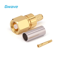 Gwave SMC Connecteur RF femelle en laiton plaqué or 50 Ohm pour câbles RG316 et RG316D DC-3GHz gamme