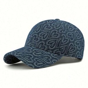 Gorra de béisbol de mezclilla ajustable con jacquard de moda al por mayor, gorra de béisbol de 6 paneles con visera curva - Product Image 5