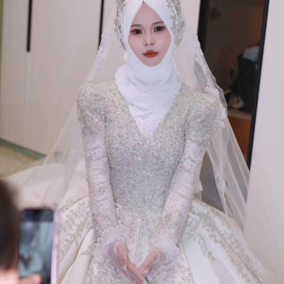 modern bridal hijab