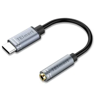 Cable de USB-C macho a hembra de 3,5 MM USB-C a 3,5mm, Cable de Audio y vídeo de 0,1 M, 28AWG, PVC, USB a 3,5mm, para PC