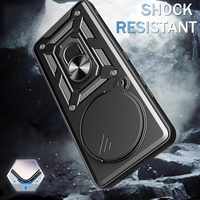Étui protecteur de caméra en TPU antichoc avec support de béquille magnétique pour Huawei Honor X9C 5G Mate X6 Pro