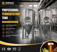 Fermenteur de bière conique commercial en acier inoxydable AISI 304 de 1000 L en stock pour brasserie